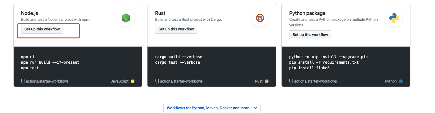 nodejs workflow